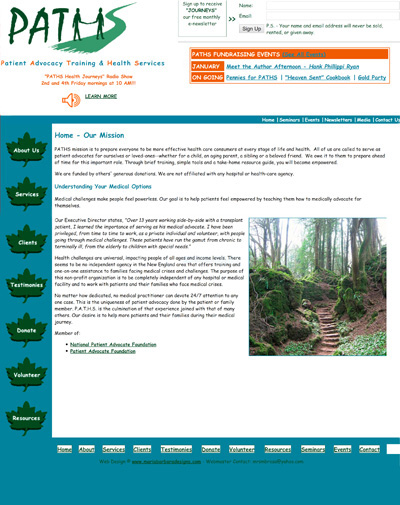 Patient Advocacy Website